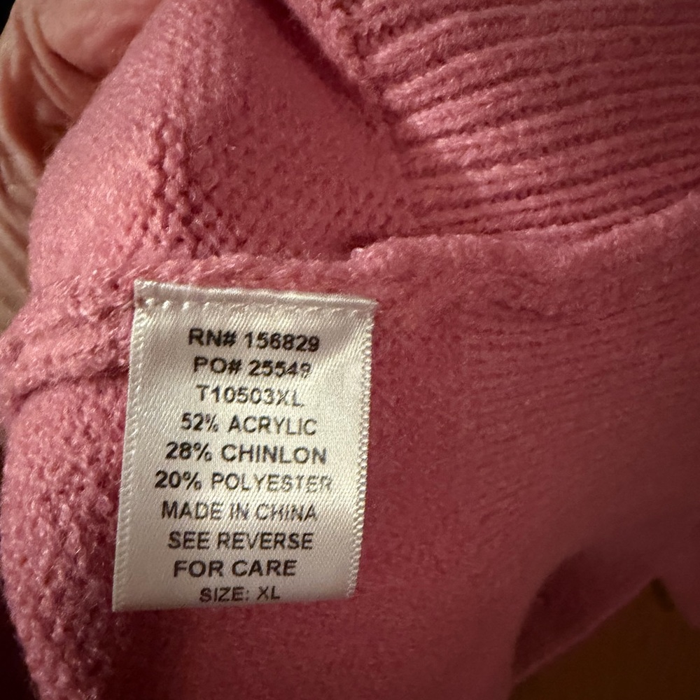 White Birch Pink Sweater with Black Heart - Picture 3 of 4